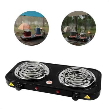 Imagem de Fogareiro Elétrico 2 Bocas 2000W 220V Portátil com Controle de Tempera