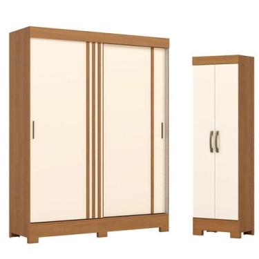 Imagem de Guarda Roupa Solteiro 02 Portas de Correr 02 Gavetas Kevin Armário Mul