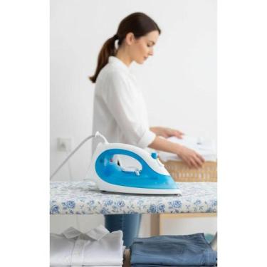 Imagem de Ferro Vapor 220V Azul Branco Desamassa Roupa Rápido - Congratulations 