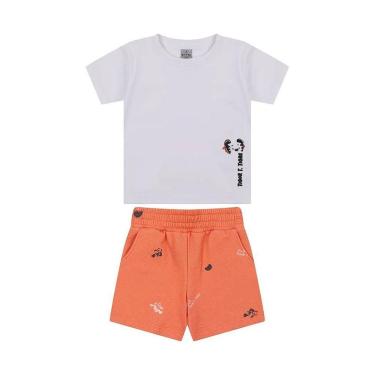 Imagem de Conjunto Curto Tigor T Tigre Camiseta e Bermuda Branco