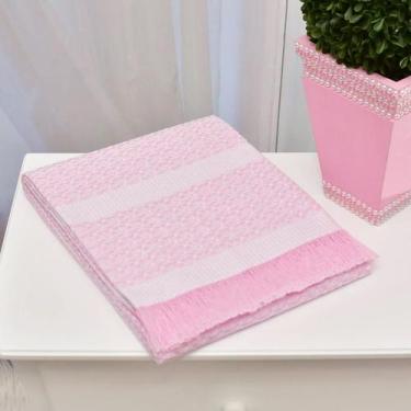 Imagem de Manta Bebê Verão Térmica 100% Algodão 110x90 - Baby TexNew Cor:Rosa - 