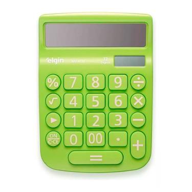 Imagem de Calculadora de Mesa Elgin MV-4136 Visor LCD 12 Dígitos com Memória e Desligamento Automático Verde