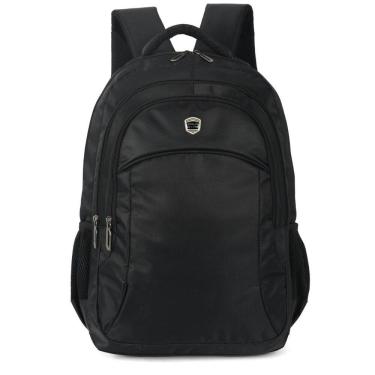 Imagem de Mochila Notebook até 17" Masculina Preta com 3 Compartimentos e Bolsos Laterais -...