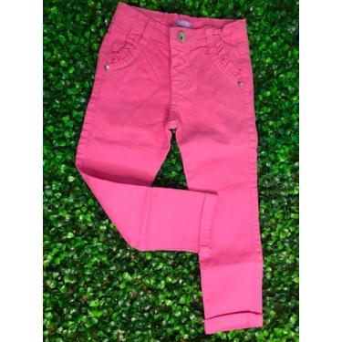 Imagem de Calça Sraja Infantil Femenino Bolso C/Babado Pink, 01