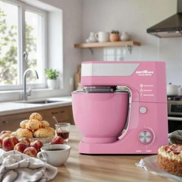 Imagem de Batedeira Planetária Britânia Rosa 900w Tigela 5 LITROS, 110V