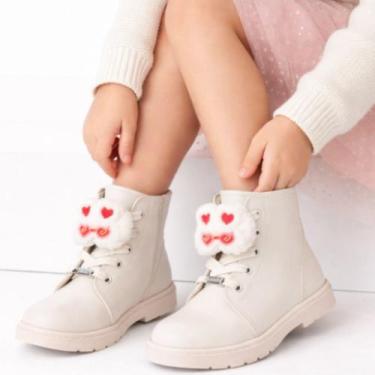 Imagem de Bota Molekinha Infantil Coturno Tratorado 2164.143 - Off Cor:Branco Of