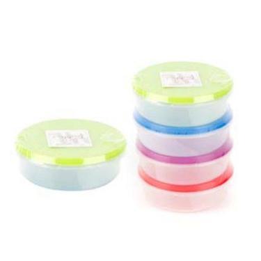 Imagem de Pote de Plastico Redondo kit com 4peças 10,5x3,5cm UCO546 - DS Loja
