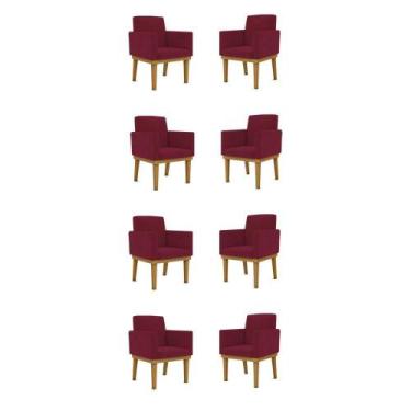 Imagem de Kit 8 Poltronas Reforçadas Esteticista marsala - BALAQUI DECOR