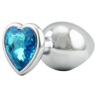 Imagem de Plug Anal de Aço com Pedra de Cristal 8,0cm X 3,4cm - Cereja Store, RO