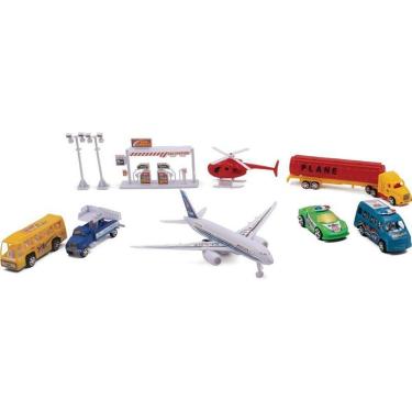 Imagem de Kit Aeroporto Grande com Veículos de Fricção para Crianças Pica Pau Brinquedos