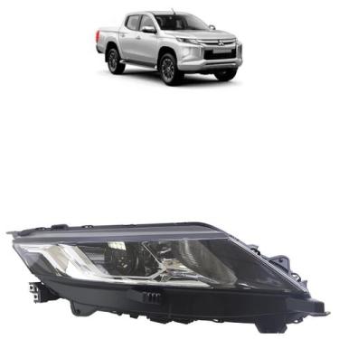 Imagem de Farol Dianteiro Mitsubishi L200 2021 2022 2023 Máscara Negra - Automot