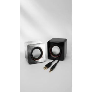Imagem de Caixa de Som Portátil 2.0 USB P2 6W RMS Preta - Congratulations Store