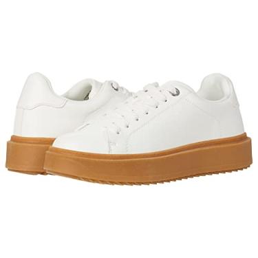 Imagem de Steve Madden Tênis feminino Charlie, Branco/bronze, 7.5