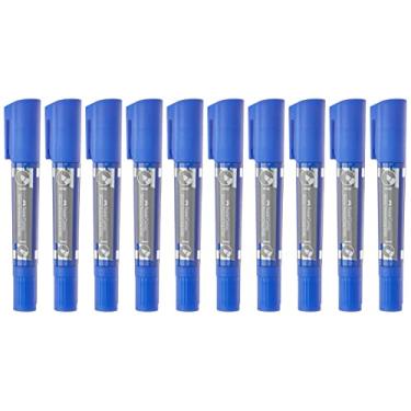 Imagem de Marcador Permanente, Faber-Castell, duas pontas, MP2P/AZ,em cartela, cor azul