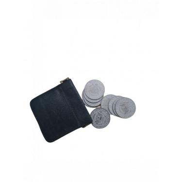 Imagem de Carteira Porta Moeda One Dollar Half Dollar Preto