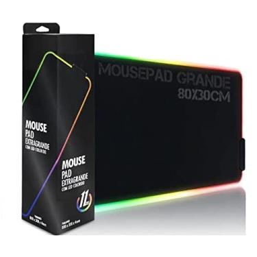 Imagem de Mousepad Gamer Cores Led Rgb Grande Iluminado Usb Mouse Pad 80x30cm, IBMKIDS