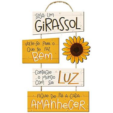 Imagem de Placa Decorativa Em MDF - Seja Um Girassol - 27x40cm