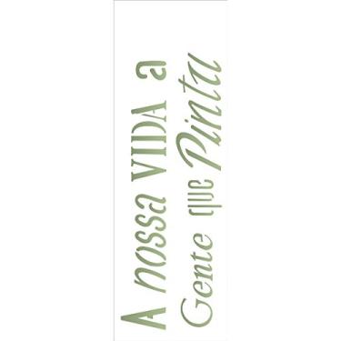 Imagem de Stencil de Acetato para Pintura OPA Simples 10 x 30 cm - 2155 Frase a Nossa Vida