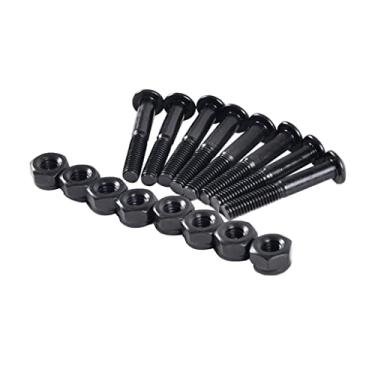 Imagem de 8 Peças Skate Longboard 3.3cm Parafusos com Porcas Conjunto Peça de Reposição