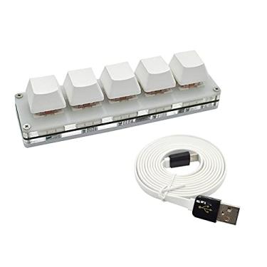 Imagem de LICHIFIT Teclado Macro de Programação de Teclado para Jogos de 5 Teclas com Cabo de Dados Teclado Mecânico para SayoDevice