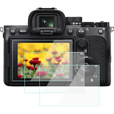 Imagem de Película protetora de tela a7iv para câmera Sony Alpha 7 IV A74 mirrorless, WH1916 9H vidro temperado antiarranhões, antibolhas, antipoeira (pacote com 3)