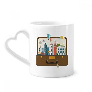 Imagem de Caneca Hong Kong Famous Place de café cerâmica copo de coração de vidro