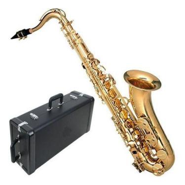 Imagem de Saxofone Tenor Em Sib Laqueado + Case Hst402 Glq Hofma - Eagle