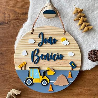 Imagem de Porta Maternidade - Flâmula Trator Carro Brinquedo