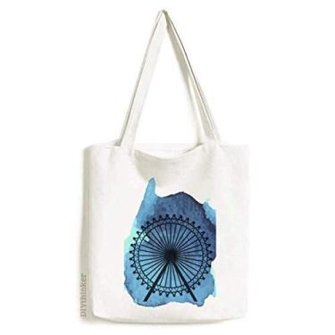 Imagem de London Eye Mala Ferris Wheel Inglaterra Grã-Bretanha, Reino Unido, sacola de compras, bolsa casual