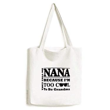 Imagem de Sacola de lona com desenho animado para avó presente melhores votos bolsa de compras casual bolsa de mão
