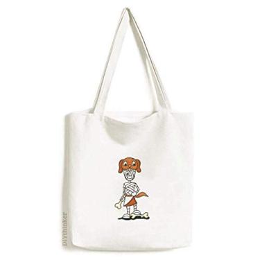 Imagem de Egypt Mummy Horus chapéu de cachorro sacola de lona, bolsa de compras, bolsa casual