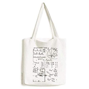 Imagem de Matrix Mathematical Formulas Science Calculus, sacola de lona, bolsa de compras, bolsa casual