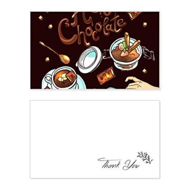 Imagem de Chocolate quente, sobremesas, bebidas, França, cartão de agradecimento, aniversário, saudações, casamento, agradecimento