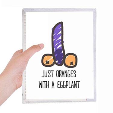 Imagem de Caderno de desenho divertido Just Oranges with Eggplant com folhas soltas e diário recarregável