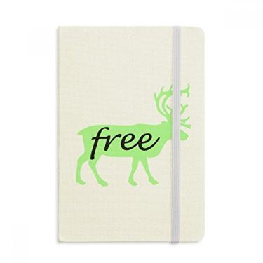 Imagem de Caderno de animais pretos com desenho de cervo natural oficial de tecido capa dura diário clássico