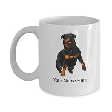 Imagem de Caneca Rottweiler personalizada - Caneca de café Rottweiler - Ideia de presente Rottweiler - Copo Rottweiler personalizado - Caneca de café 325 ml