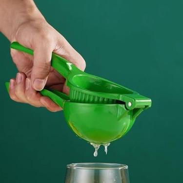 Imagem de Espremedor de Suco Manual de Frutas Laranja em Alumínio (Verde)