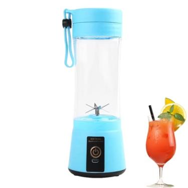 Imagem de Copo de suco de 400 ml sem fio para smoothies, misturador de suco de cozinha para pequenos eletrodomésticos para cenoura, pitaya, pepino, banana, laranja Aksun