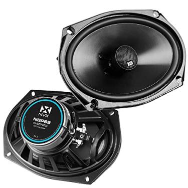 Imagem de NVX® Alto-falantes de carro NSP69 6x9, 900W Max, 300W RMS, coaxial bidirecional com tweeters de domo de seda e X-Overs embutidos, fácil de instalar em carros/caminhões/portas (par)