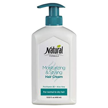 Imagem de Creme hidratante e penteado para mulheres e homens da Natural Formula – Creme hidratante para cabelo enriquecido com vitamina B5 Pro – Creme de cabelo de Aloe Vera para cabelos normais a secos – 400 ml