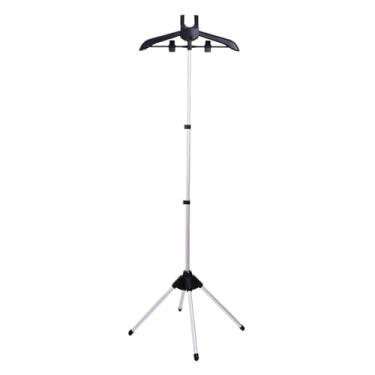 Imagem de Generic Cabide de roupas para engomar a vapor, suporte para máquina de passar, rack dobrável para roupas, rack portátil para vaporizador de roupas, PRETO