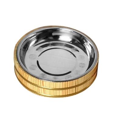 Imagem de Baoblaze Tigela de madeira para mistura de arroz, tigela de mistura de arroz para sushi, prático, barril de sushi, hangiri, tigela de arroz para casa, cozinha, 28cm bege