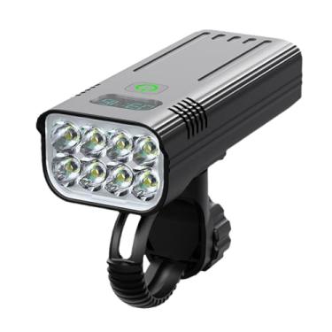 Imagem de Deevoka * Kit de luz para bicicleta, luz de ciclismo, alto brilho, recarregável, à prova d'água, farol dianteiro, lâmpada para estrada, mountain bike, 10000mA