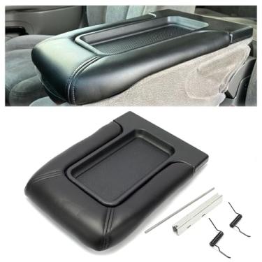 Imagem de 7BLACKSMITHS Kit de substituição de tampa de console central para Chevy Silverado Tampa de apoio de braço trava 1999 2000 2001 2002 2003 2004 2005 2006 2007 substituição para 19127364