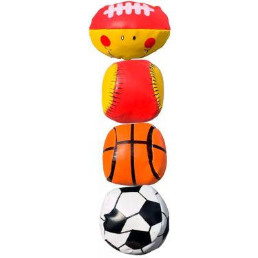 Imagem de Kit 4 Mini Bolinhas de Espuma Esportiva Diversas 0648-71 - Dorémi