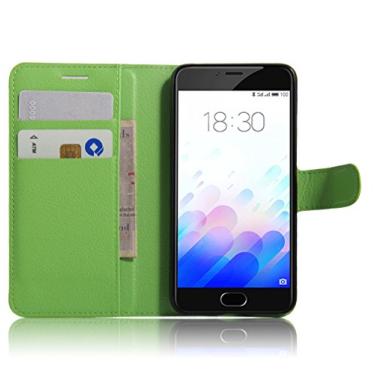 Imagem de Capa MEIZU M3S – Capa carteira com suporte de couro PU Manyip para MEIZU M3S, capa de proteção de telefone estilo empresarial, capa com [compartimentos para dinheiro e cartão]