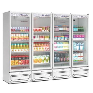 Imagem de Expositor Vertical 4 Portas De Vidro Gcvr1950 Gelopar Refrigerador 1979 Litros Branco 220v