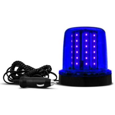 Imagem de Giroled Giroflex  sinalizador 10w 12/24v 54 Leds Azul Luz Emergencia -