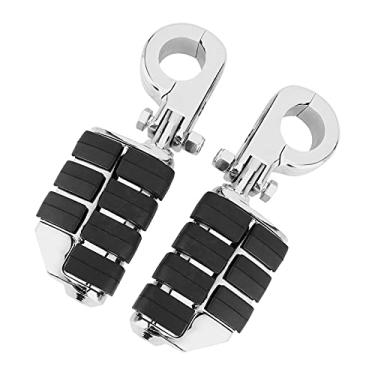Imagem de Apoio para Os Pés Universal para Motocicleta de 32 Mm, Com Montagem Dobrável, Aço Inoxidável e Borracha, Fácil Instalação, Cabe na Maioria das Motocicletas, ATVs, UTVs, Scooters