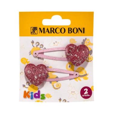 Imagem de Kit 2 Tic Tac Presilha Cabelo Coleção Love Kids Marco Boni, Rosa